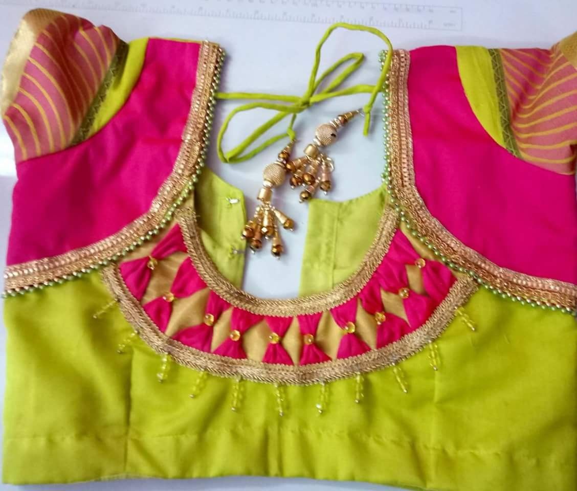 blouse design with patch work
