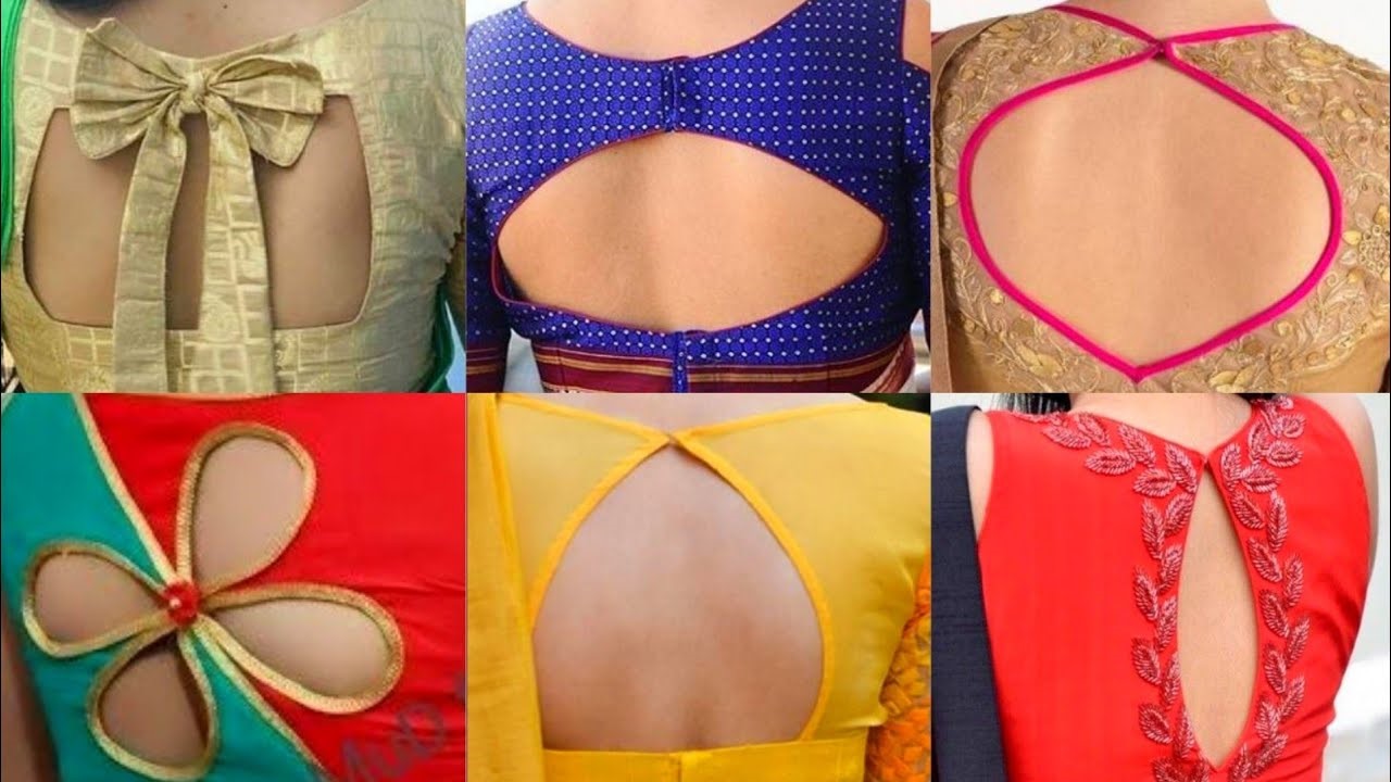 blouse designs for back neck open