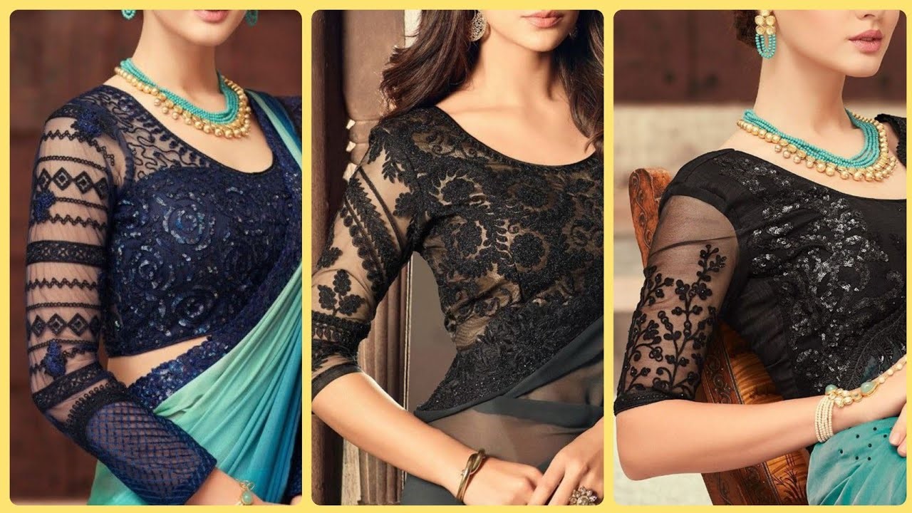 blouse designs with full net