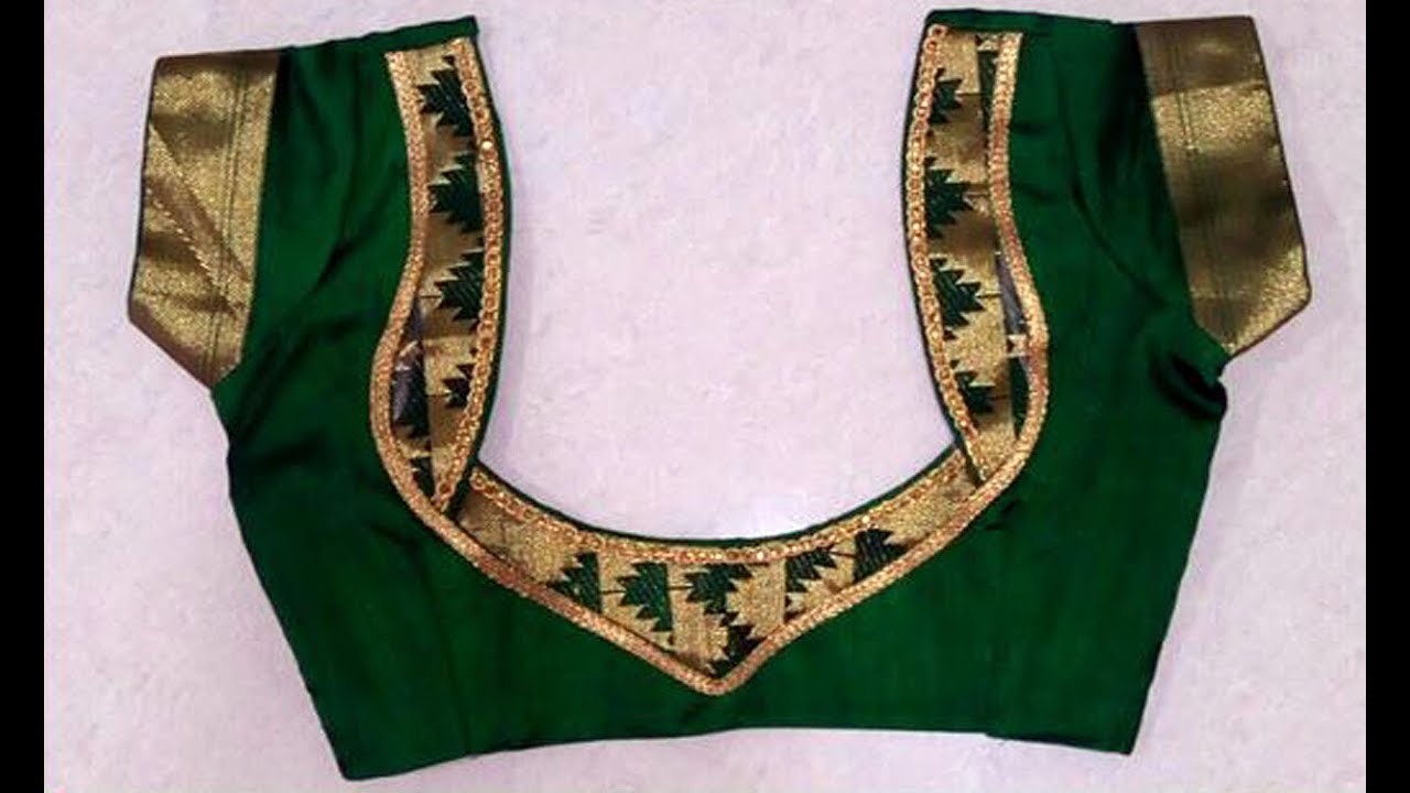 blouse neck lace border design