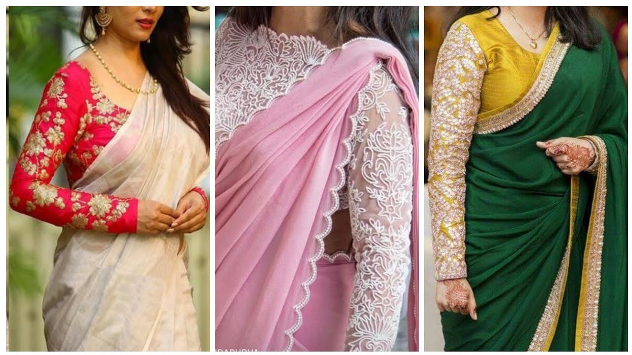 different blouse full hand designs image
