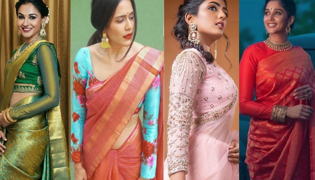 different long hand blouse designs