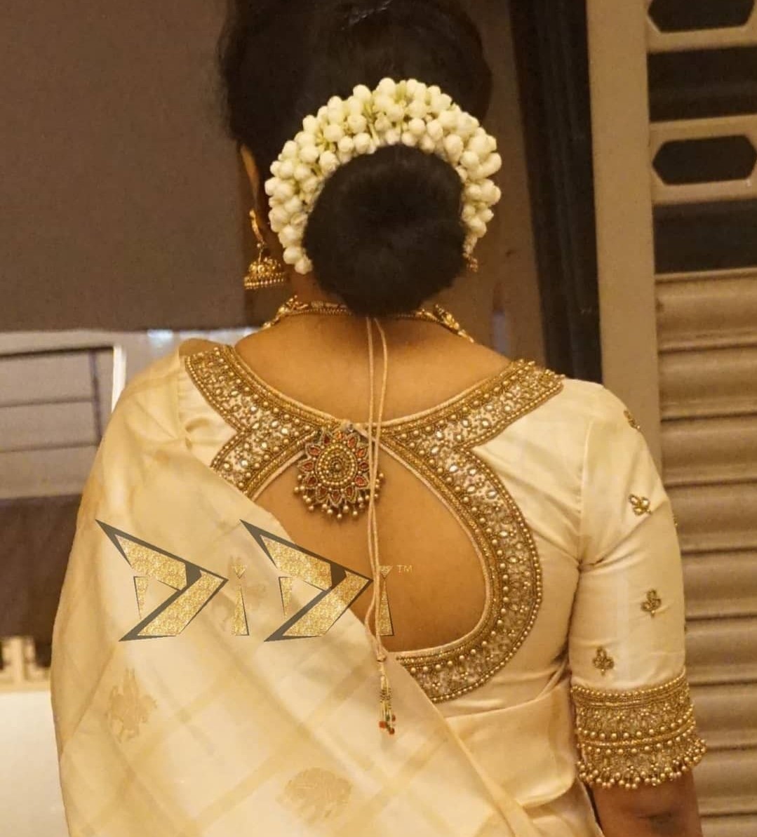 kerala wedding blouse back neck design
