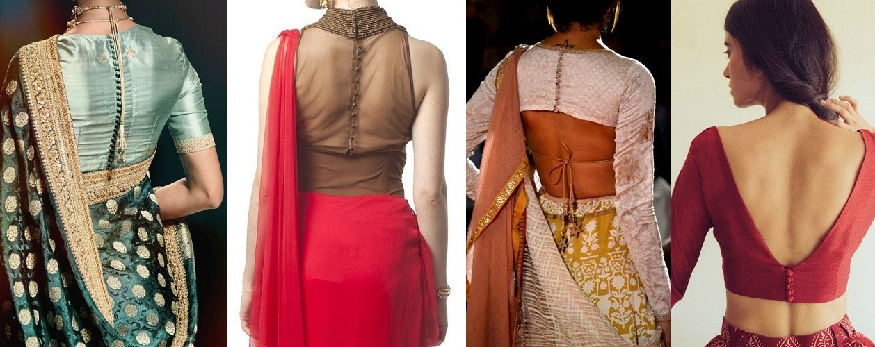 latest images of blouse designs with back buttons