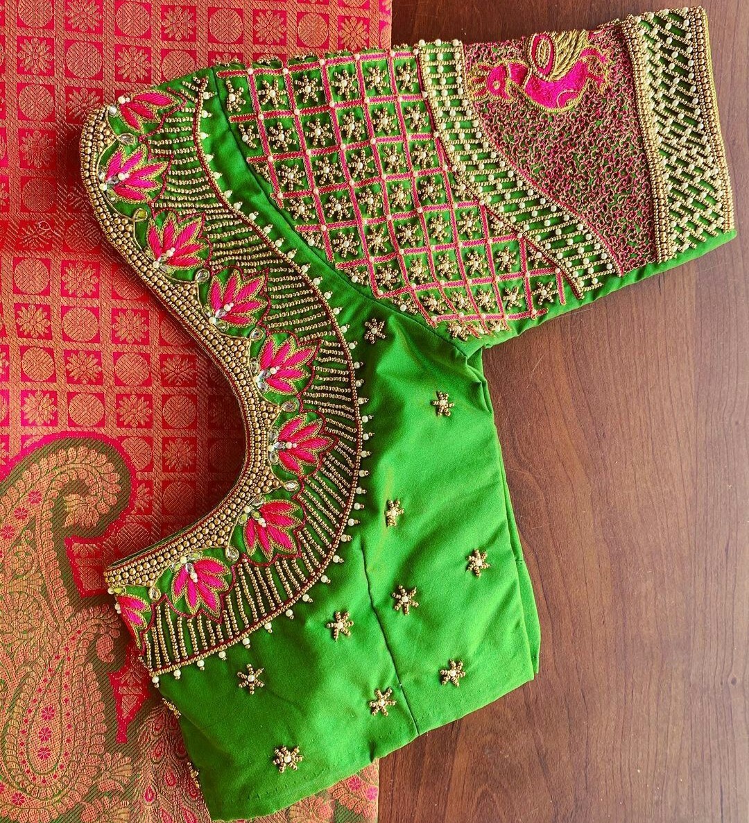 latest kundan work blouse