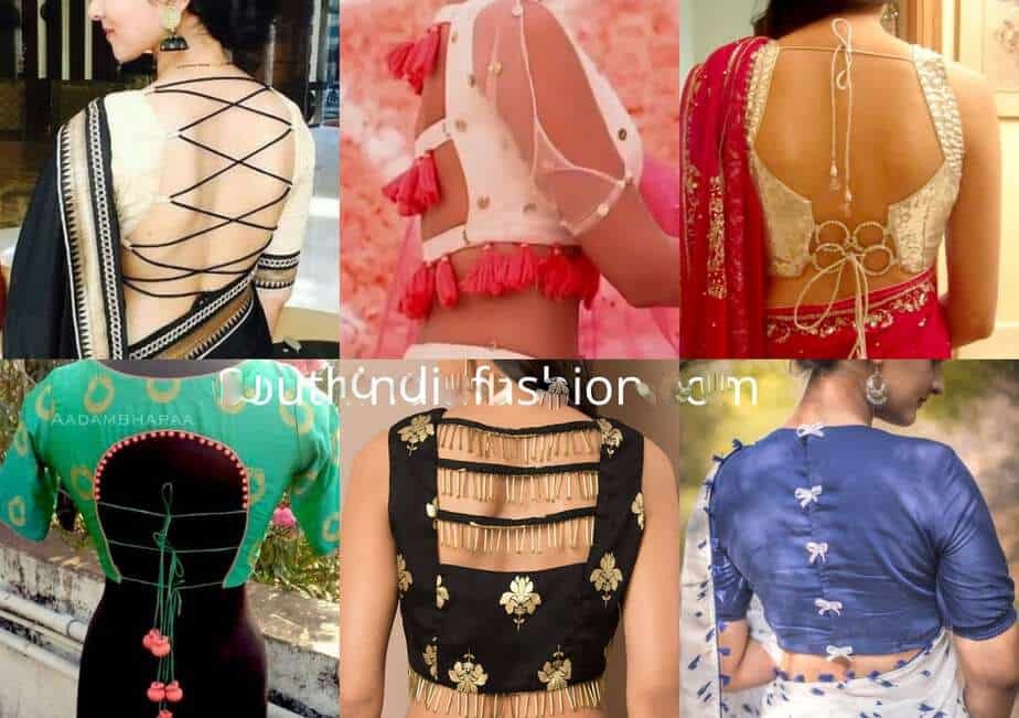 marriage blouse back neck designs with patch work