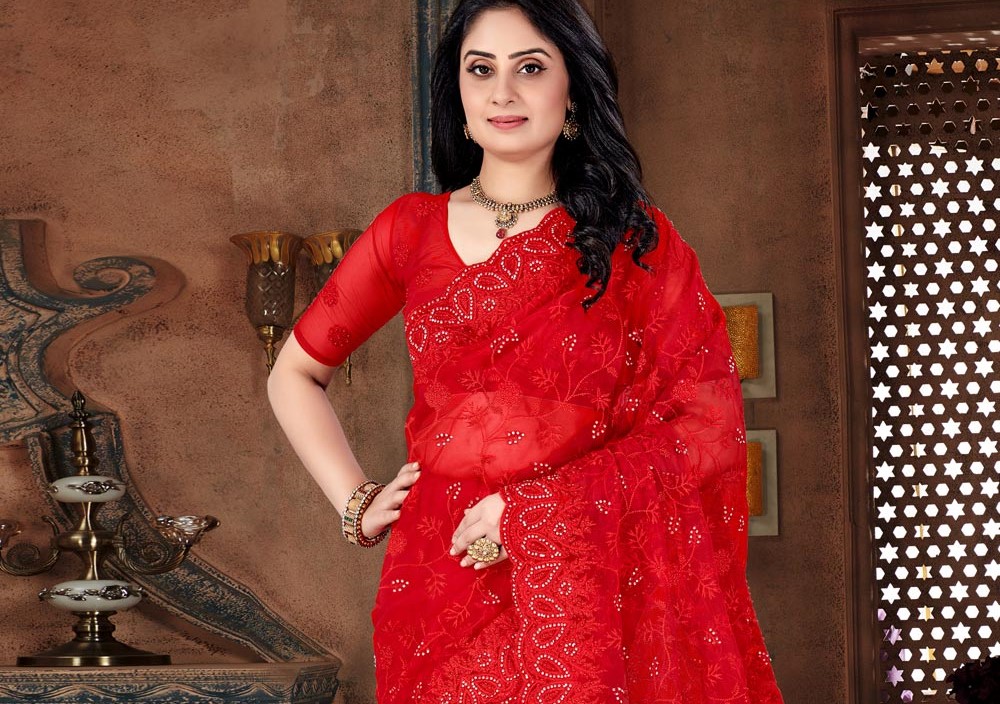 red net saree blouse patterns