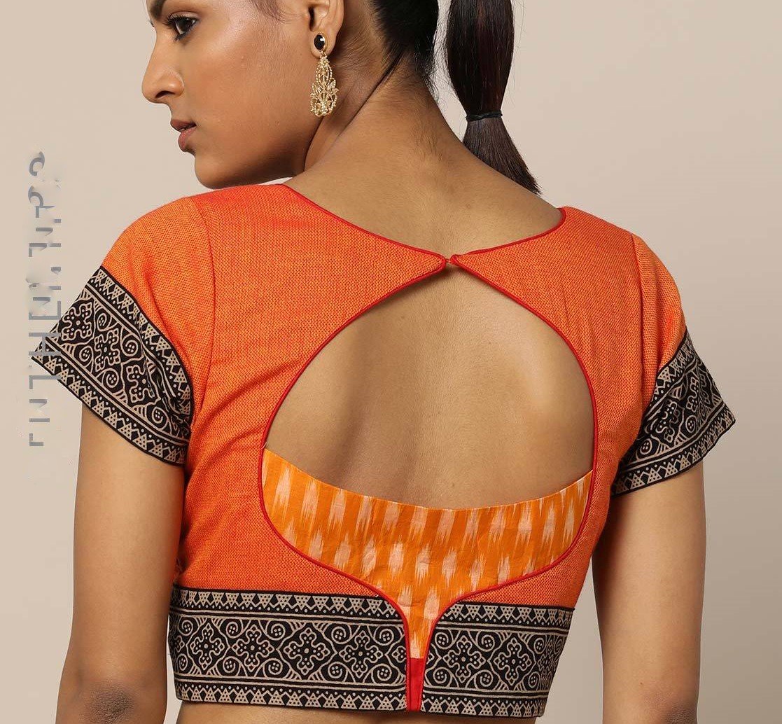 stylish blouse design for back neck