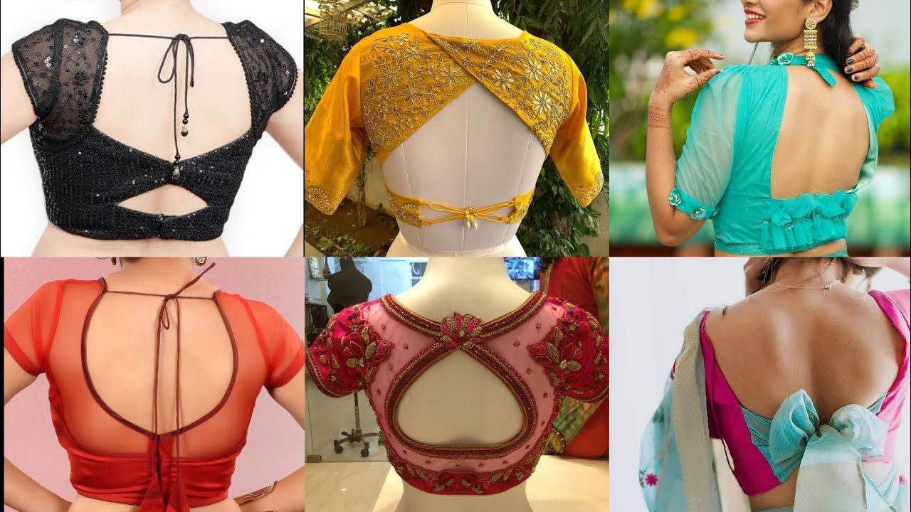 stylish blouse designs in back hook
