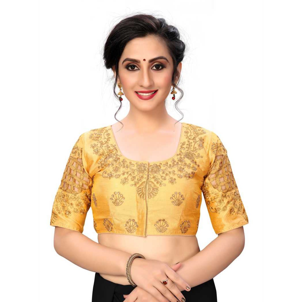 stylish readymade gold blouse
