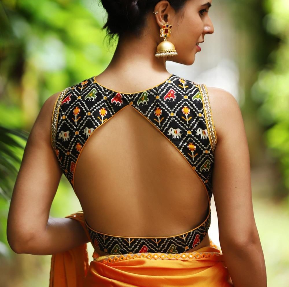 traditional image of blouse design in back