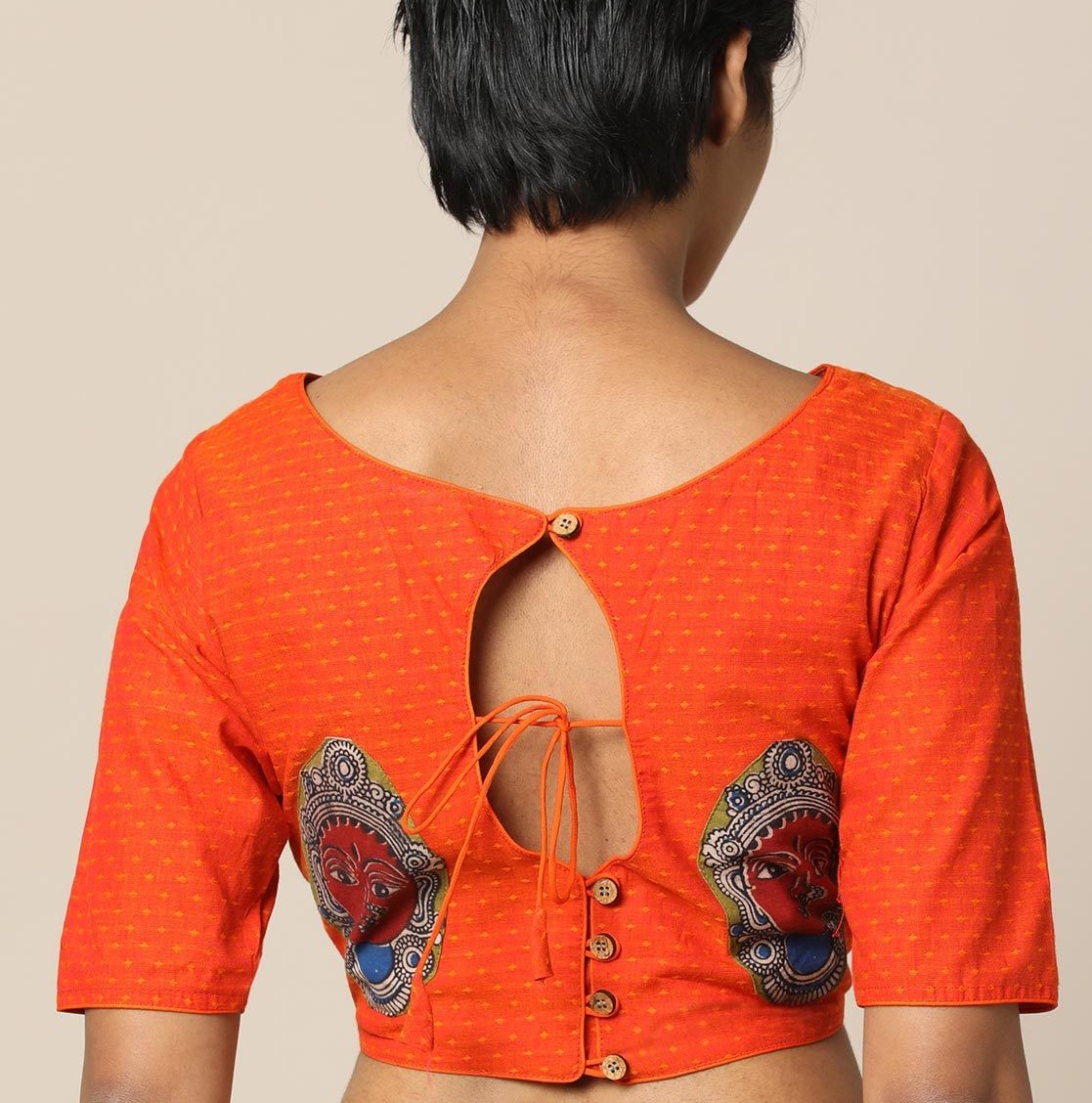 back patch work blouse