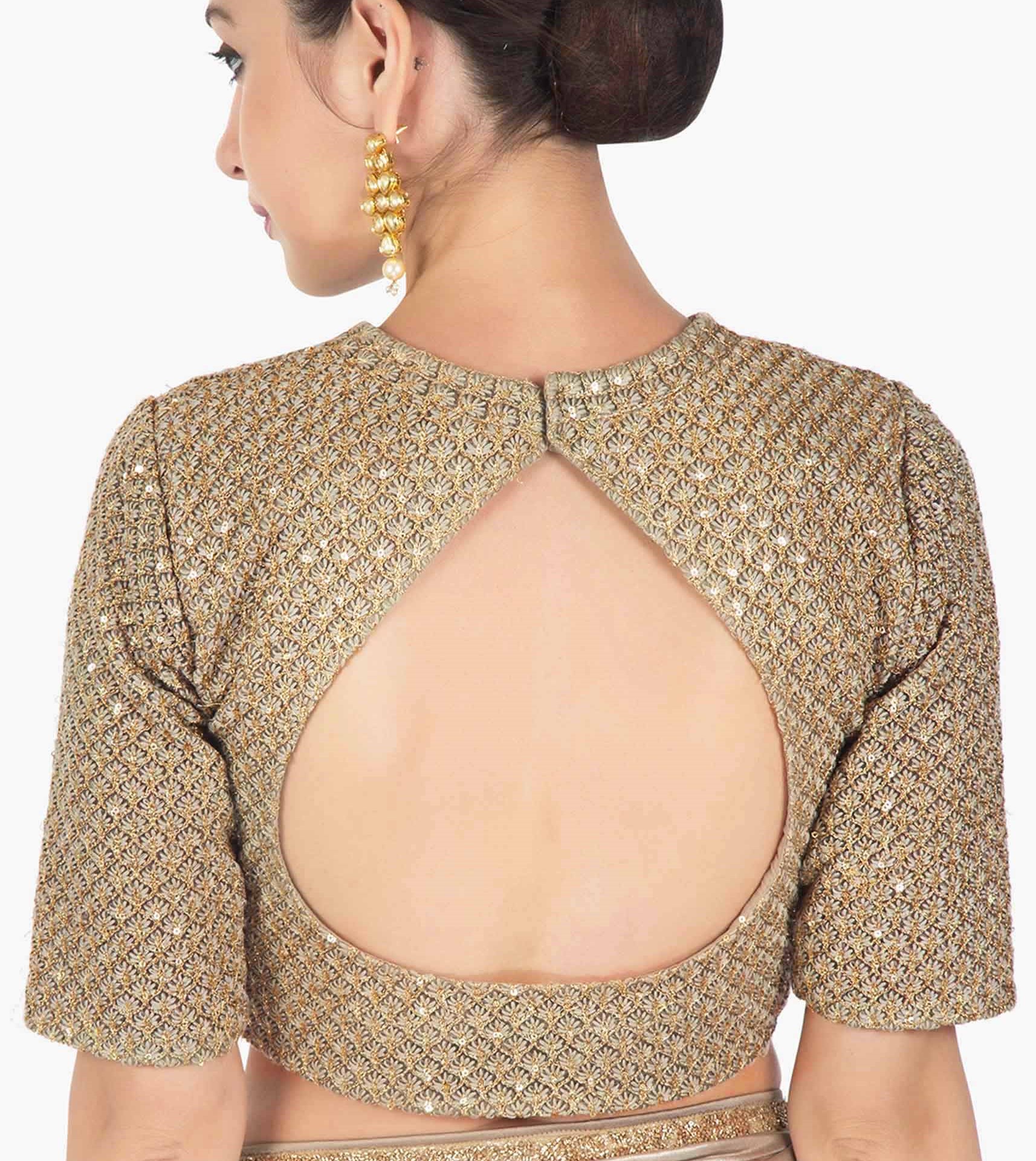 dull gold blouse