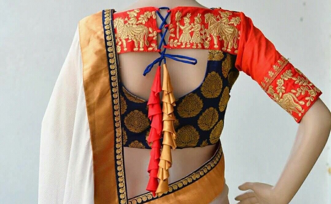 traditional back neck blouse