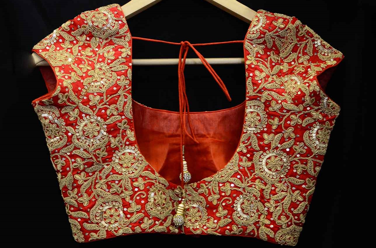 fully embroidered bridal blouse