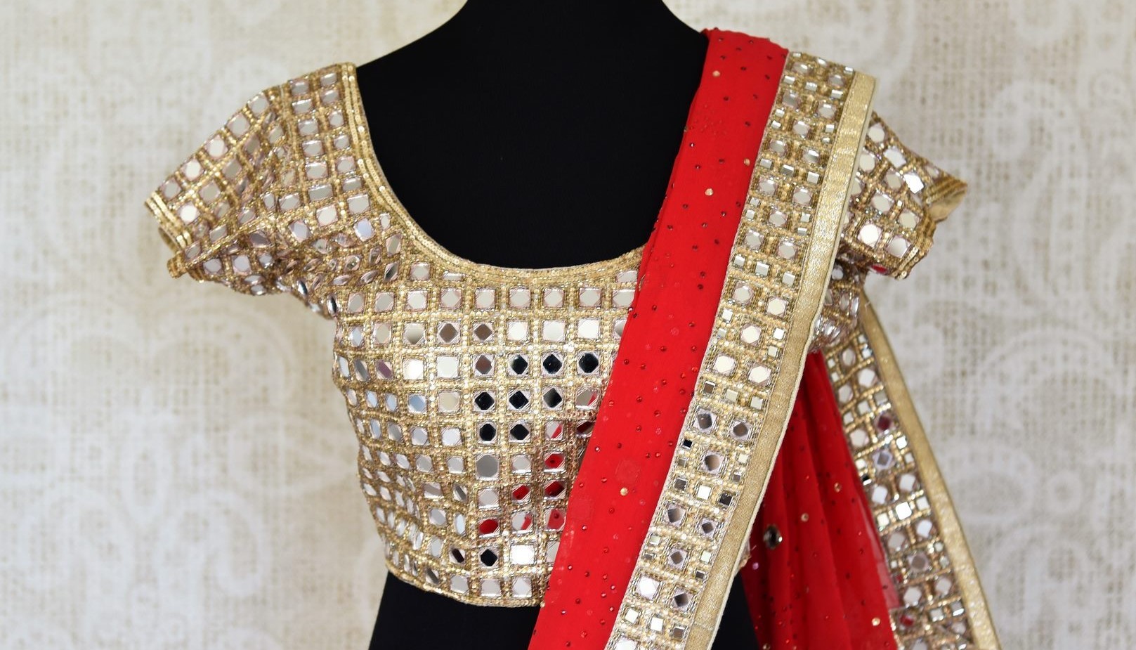 mirrored saree blouse