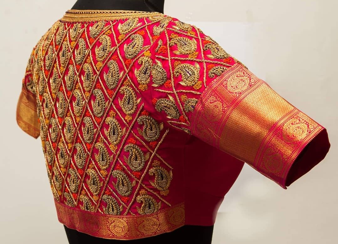 back neck aari embroidery