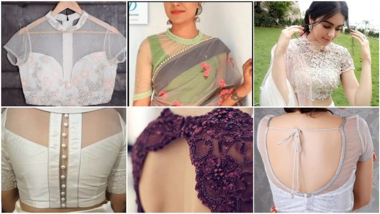 Net blouse trendy images