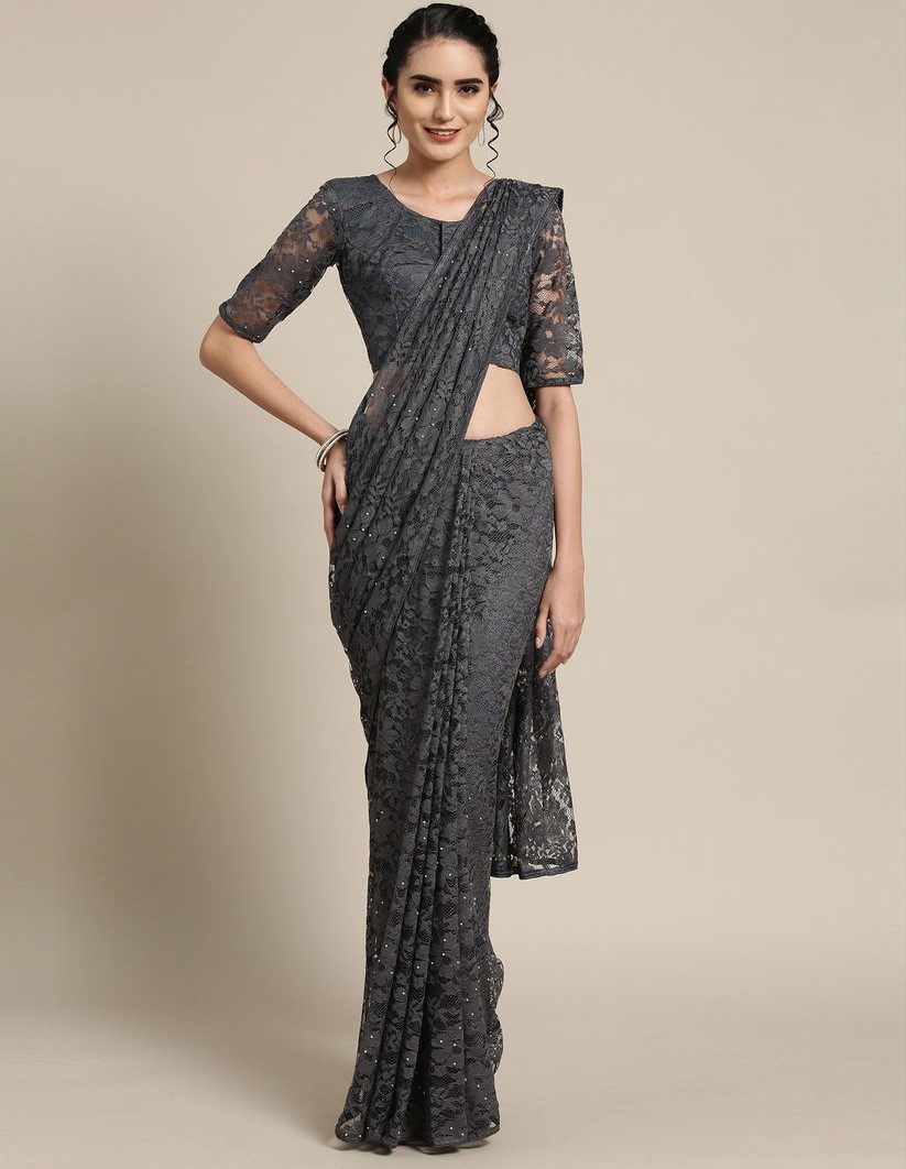Party wear net saree and blouse