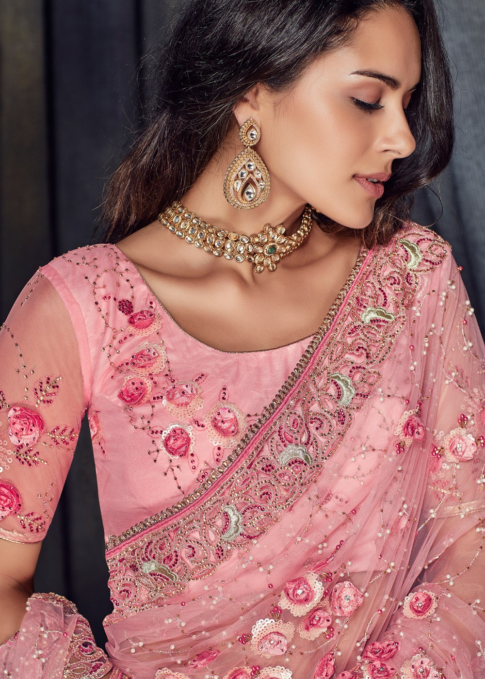 embroidered saree blouse