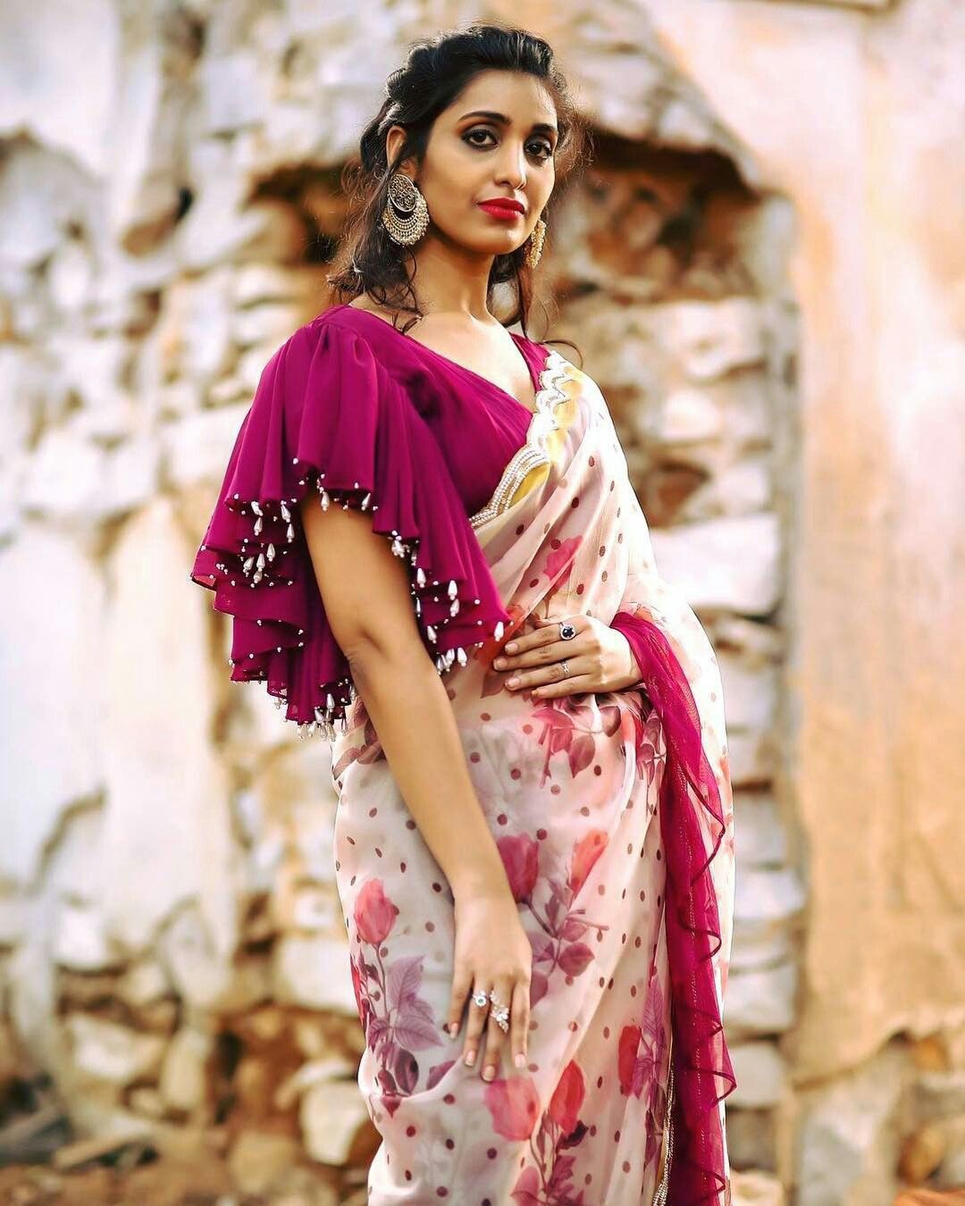 new frill saree blouse