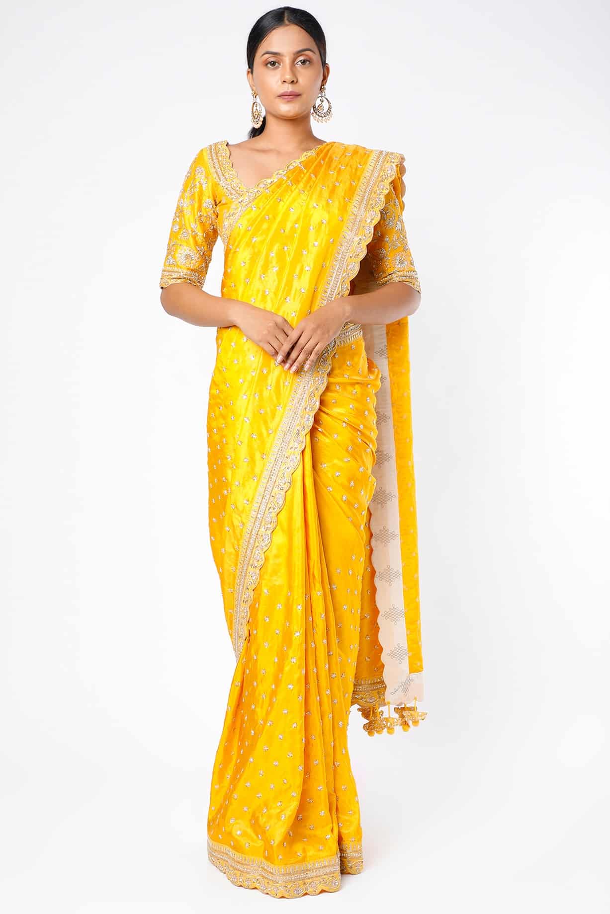 saree Yellow Uppada