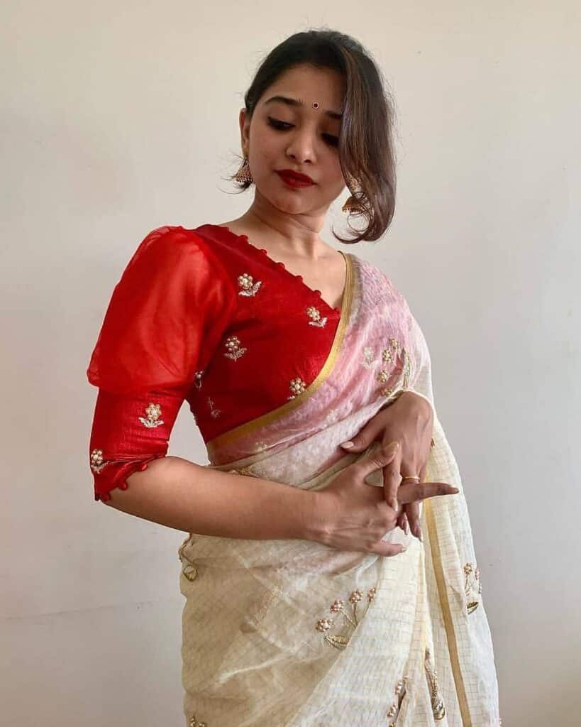 simple saree blouse