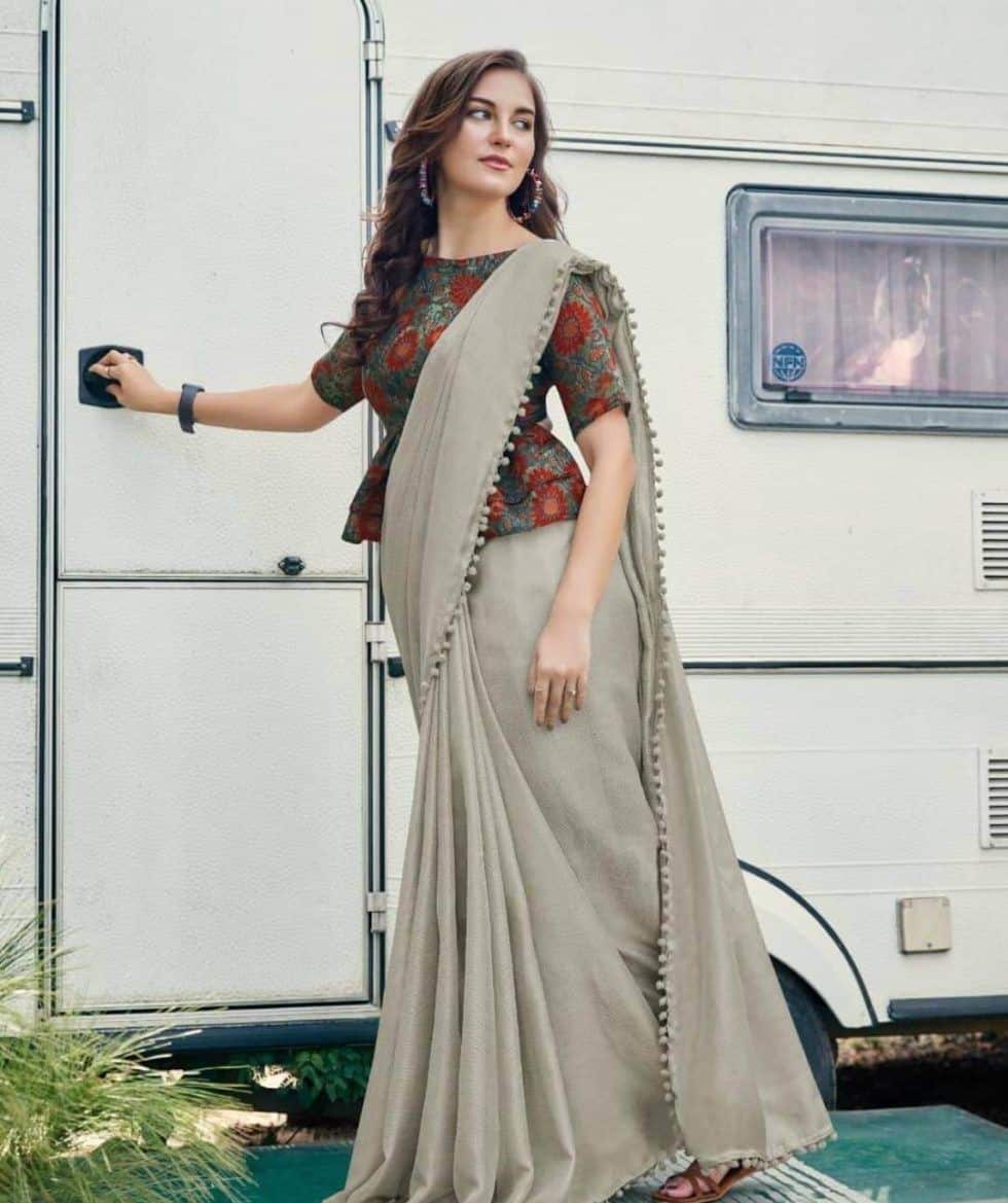 simply Kalamkari Sarees blouse