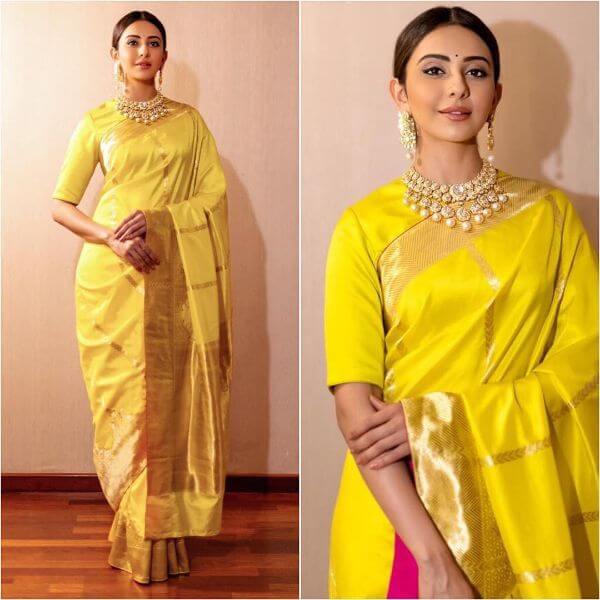haldi saree blouse design