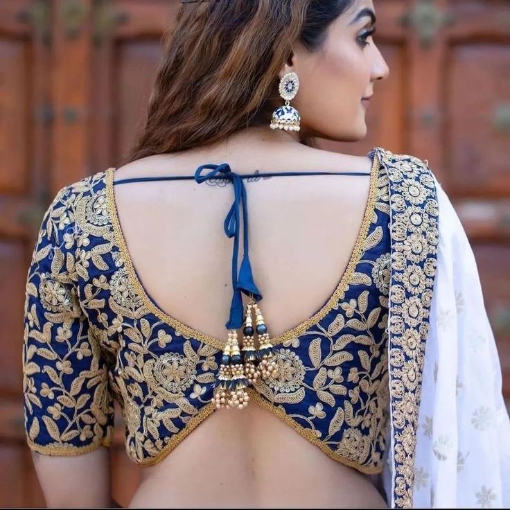 latest Designer Saree Blouses with Cool Back Designs 2023