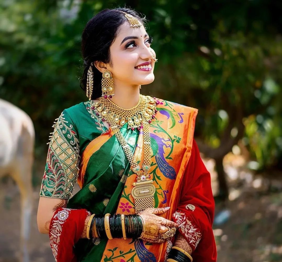 Awesome Bridal Paithani Blouse Design