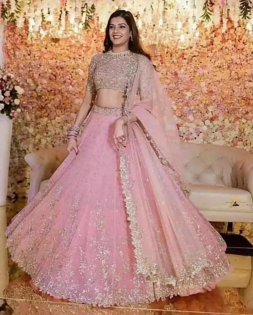 Latest Pink Marriage Blouse Design