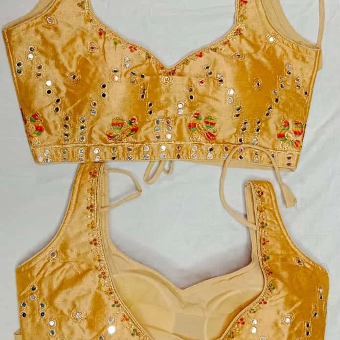 Latest Readymade Gold Blouse Design