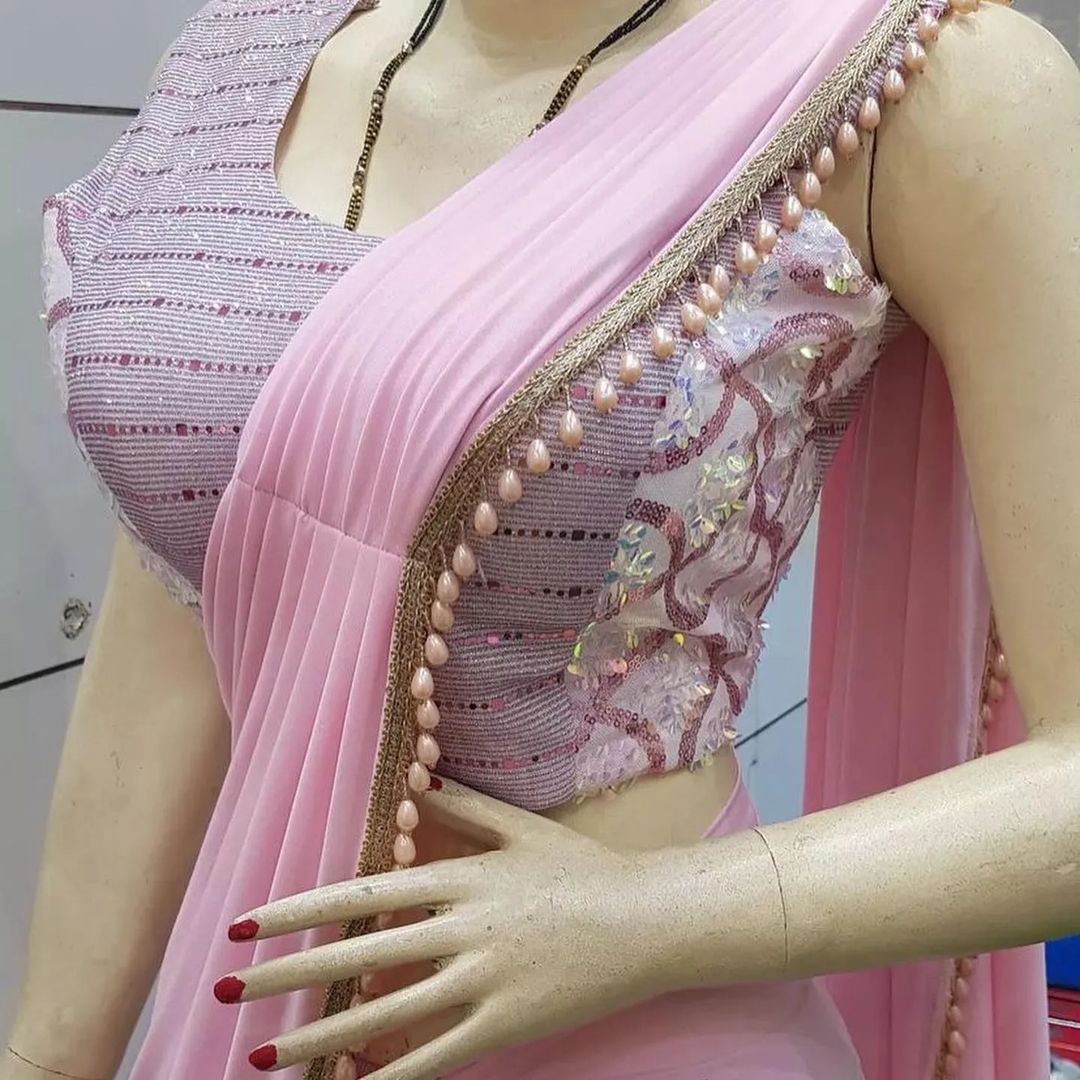 Pink Blouse Neck Designs The Modern Styling Patterns