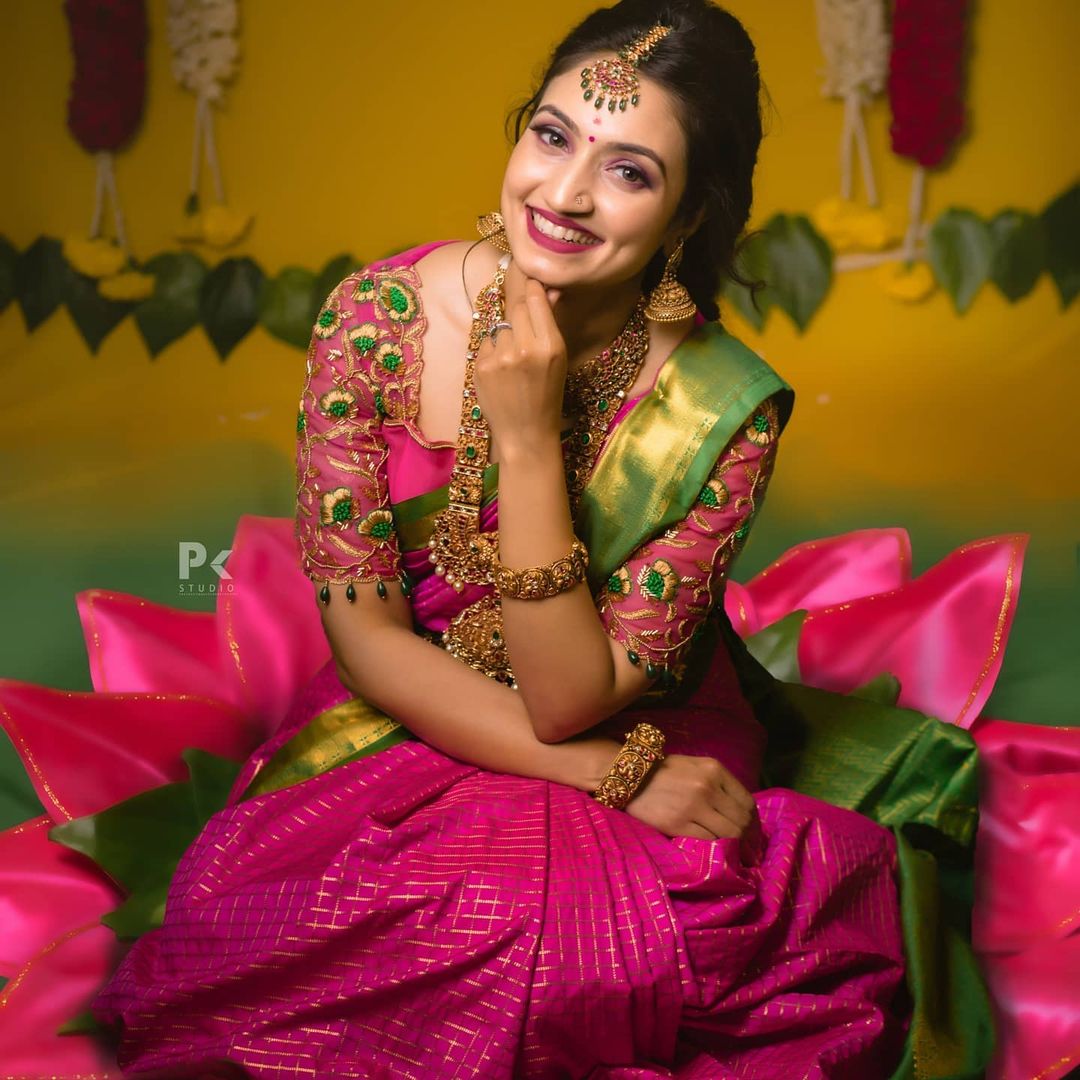 Unique Wedding Paithani Blouse Design