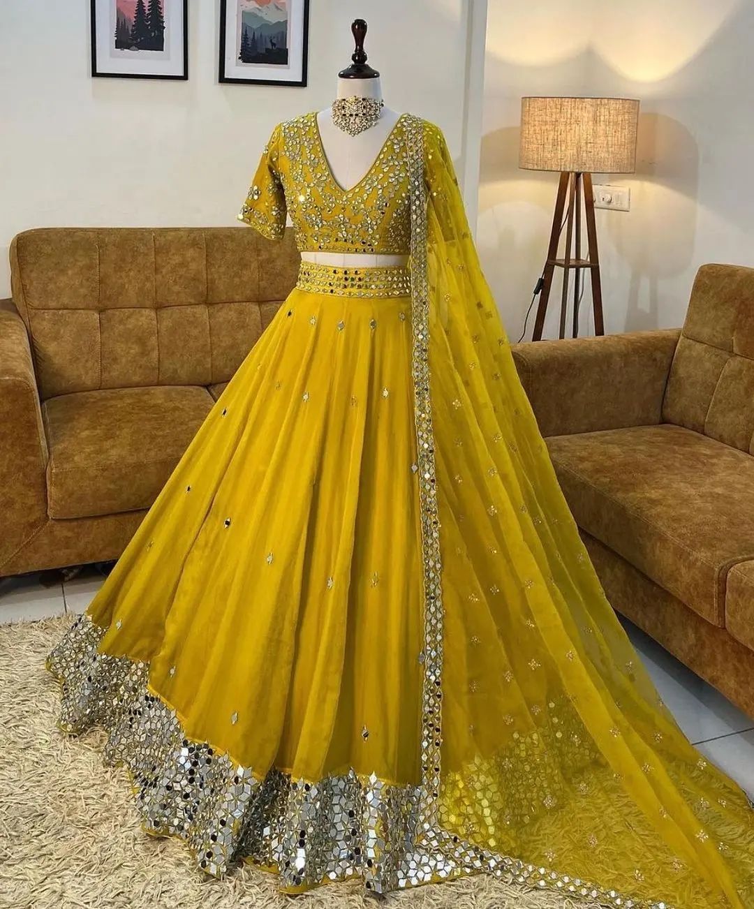 Yellow Bridal Lehenga Blouse Designs 2023