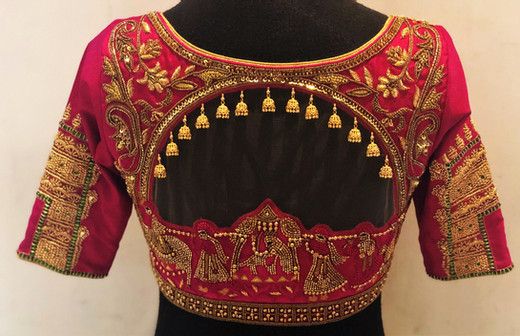 Beautiful Fancy Back Patterns of ReadyMade Blouse Designs 