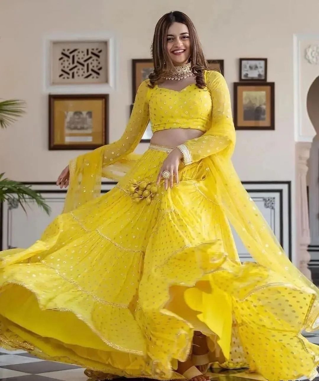 Awesome Yellow Saree Blouse Designs