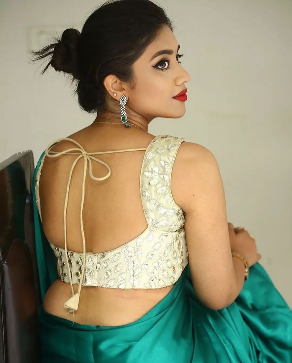 Hot Silk Saree Blouse Back