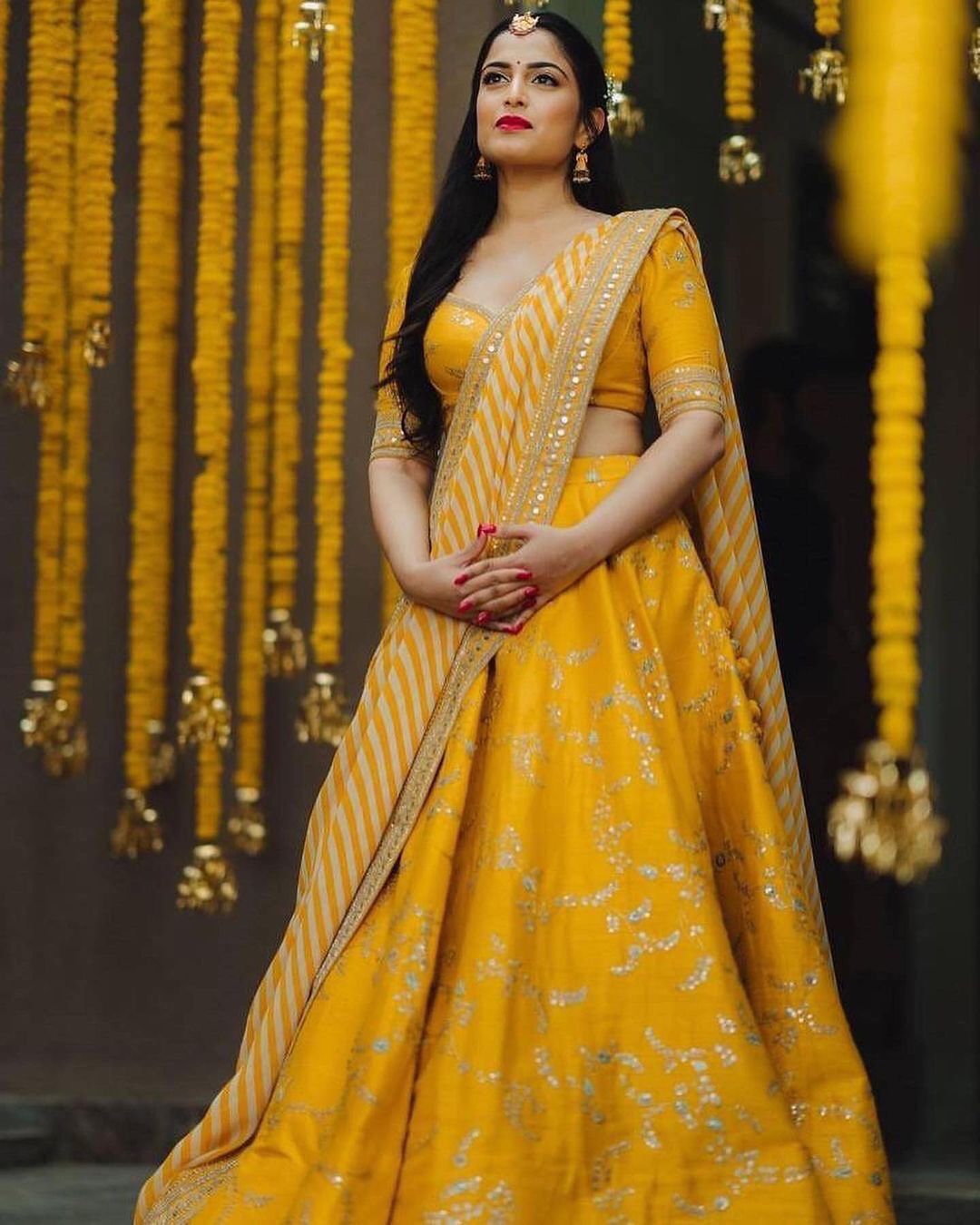 Unique & Latest Yellow Saree Blouse Designs